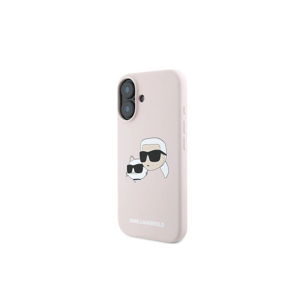 Hurtownia GSM - Případ Karl Lagerfeld KLHMP16MSKCHPPLP Apple iPhone 16 Plus tvrdý obal Silikonový potisk s dvojheadem MagSafe růžový - KLD2160 - {ean13} - Hurt