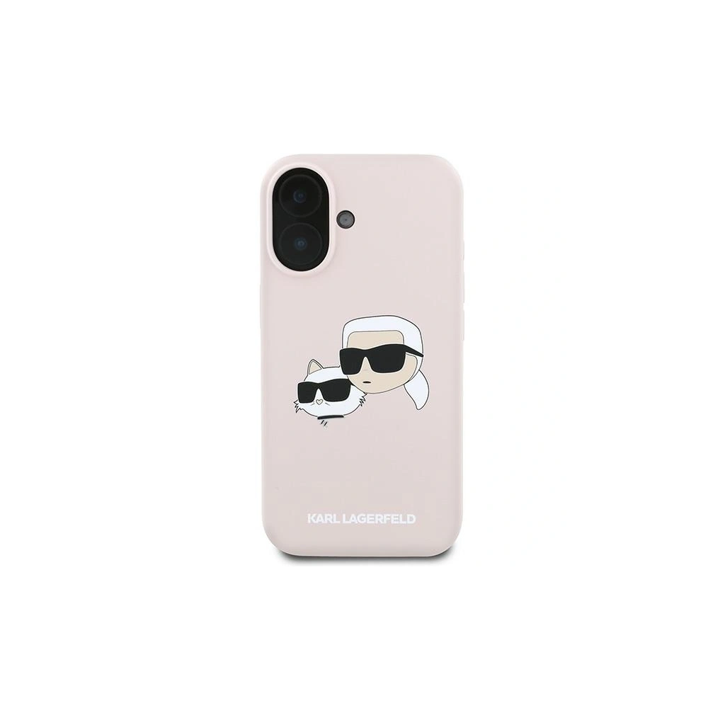 Hurtownia GSM - Případ Karl Lagerfeld KLHMP16MSKCHPPLP Apple iPhone 16 Plus tvrdý obal Silikonový potisk s dvojheadem MagSafe růžový - KLD2160 - {ean13} - Hurt