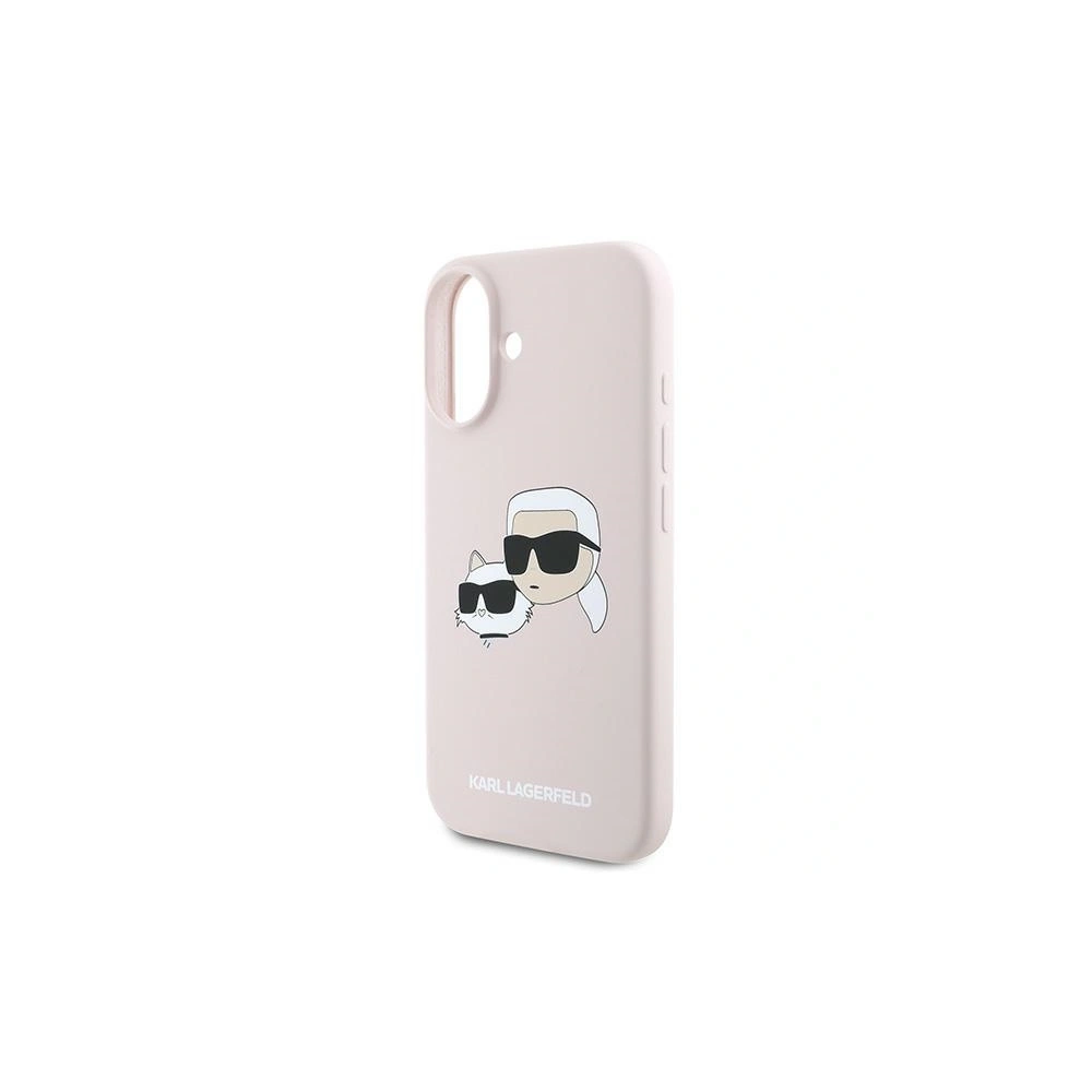 Hurtownia GSM - Fall Karl Lagerfeld KLHMP16MSKCHPPLP Apple iPhone 16 Plus Hardcase Silikon Doppelte Köpfe Druck MagSafe rosa - KLD2160 - {ean13} - Hurt
