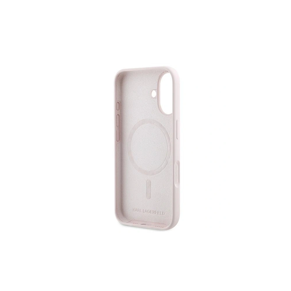 Hurtownia GSM - Fall Karl Lagerfeld KLHMP16MSKCHPPLP Apple iPhone 16 Plus Hardcase Silikon Doppelte Köpfe Druck MagSafe rosa - KLD2160 - {ean13} - Hurt