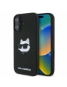 Case Karl Lagerfeld KLHMP16SSCHPPLK Apple iPhone 16 hardcase Silicone Choupette Head Print MagSafe black