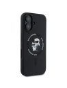 Etui Karl Lagerfeld KLHMP16SSCMKCRHK Apple iPhone 16 hardcase Silicone Karl&Choupette Heads Ring MagSafe černé - iPhone 16 - Karl Lagerfeld