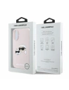Případ Karl Lagerfeld KLHMP16SSKCHPPLP Apple iPhone 16 tvrdý obal Silikonový Dvojité hlavy tisk MagSafe růžový