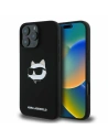 Caz Karl Lagerfeld KLHMP16XSCHPPLK Apple iPhone 16 Pro Max hardcase Silicon Choupette Head Print MagSafe negru