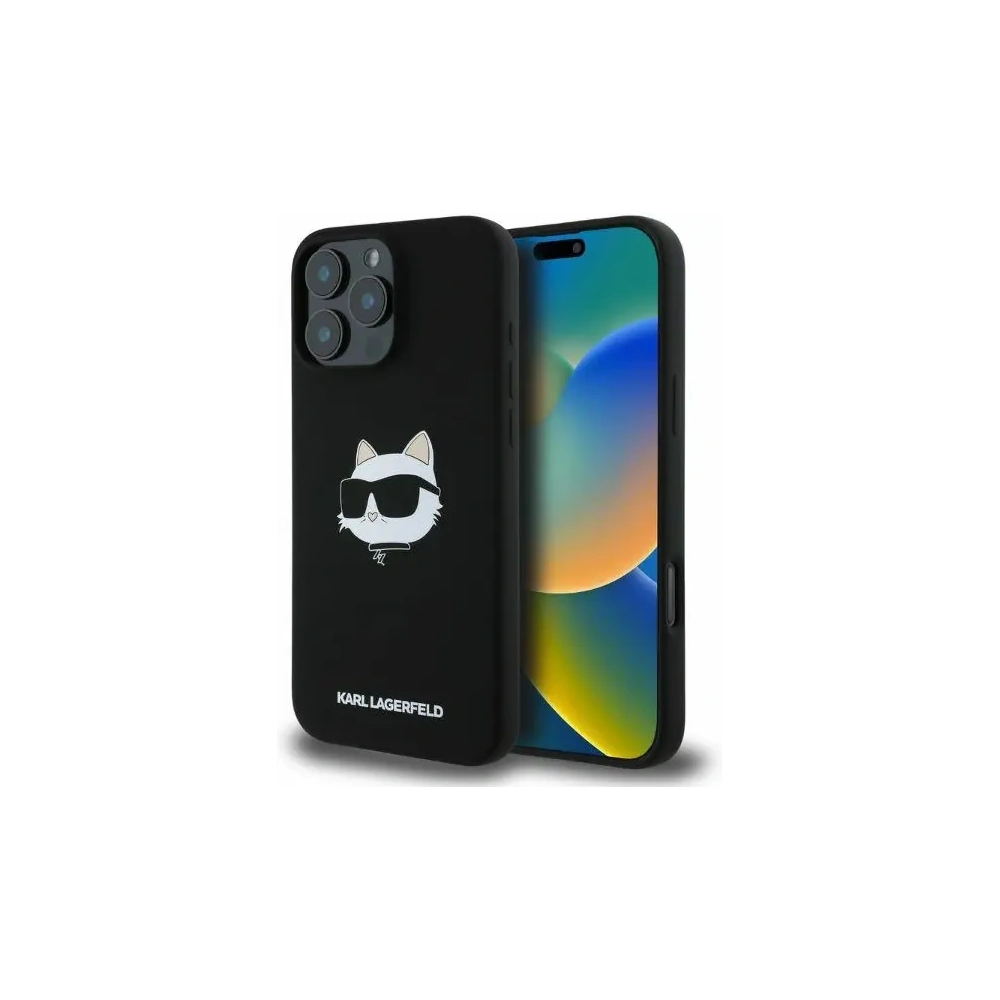 Hurtownia GSM - Etui Karl Lagerfeld KLHMP16XSCHPPLK Apple iPhone 16 Pro Max hardcase Silicone Choupette Head Print MagSafe czarny - KLD2167 - {ean13} - Hurt