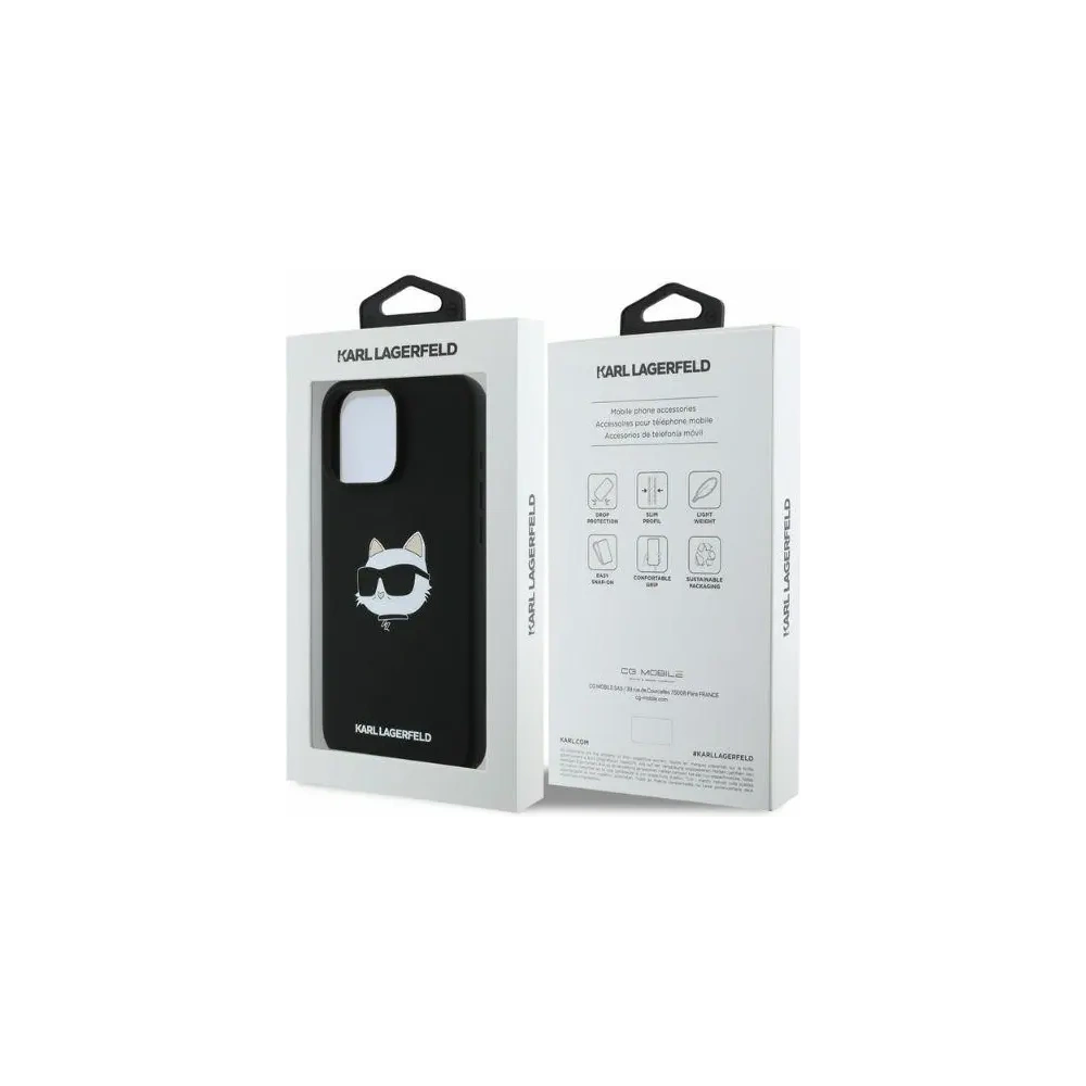Hurtownia GSM - Etui Karl Lagerfeld KLHMP16XSCHPPLK Apple iPhone 16 Pro Max hardcase Silicone Choupette Head Print MagSafe czarny - KLD2167 - {ean13} - Hurt