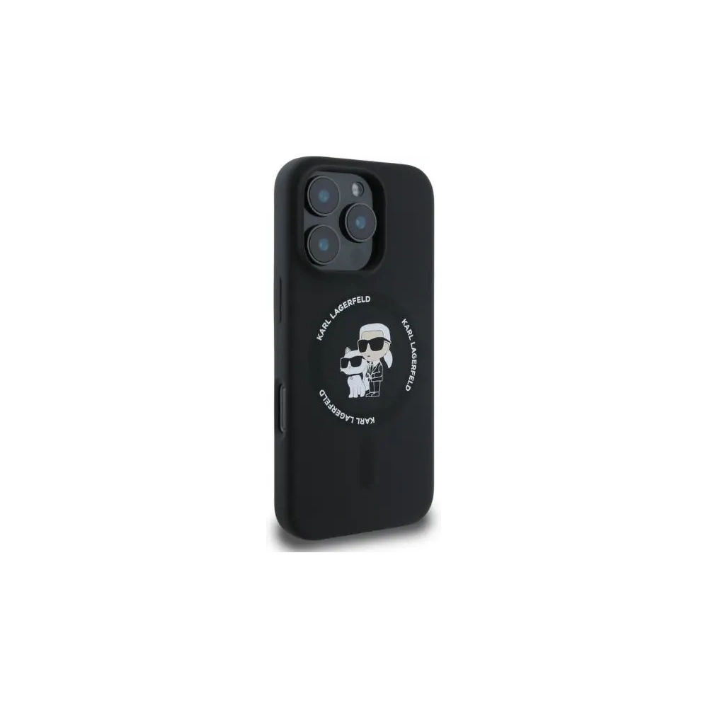 Hurtownia GSM - Caz Karl Lagerfeld KLHMP16XSCMKCRHK Apple iPhone 16 Pro Max hardcase Silicon Karl&Choupette Heads Ring MagSafe negru - KLD2168 - {ean13} - Hurt