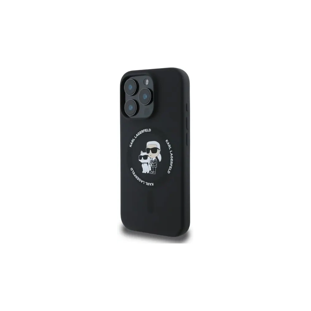 Hurtownia GSM - Caz Karl Lagerfeld KLHMP16XSCMKCRHK Apple iPhone 16 Pro Max hardcase Silicon Karl&Choupette Heads Ring MagSafe negru - KLD2168 - {ean13} - Hurt