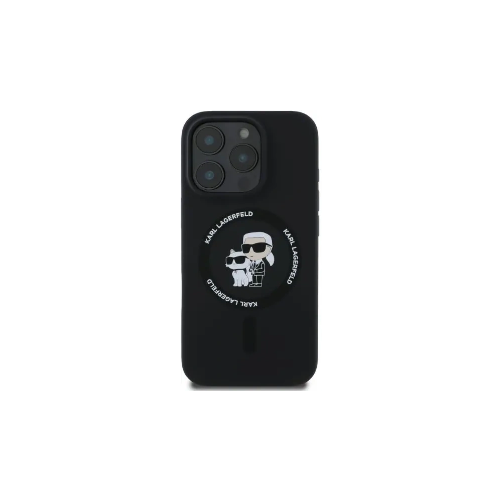 Hurtownia GSM - Caz Karl Lagerfeld KLHMP16XSCMKCRHK Apple iPhone 16 Pro Max hardcase Silicon Karl&Choupette Heads Ring MagSafe negru - KLD2168 - {ean13} - Hurt