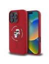 Case Karl Lagerfeld KLHMP16XSCMKCRHR Apple iPhone 16 Pro Max hardcase Silicone Karl&Choupette Heads Ring MagSafe red