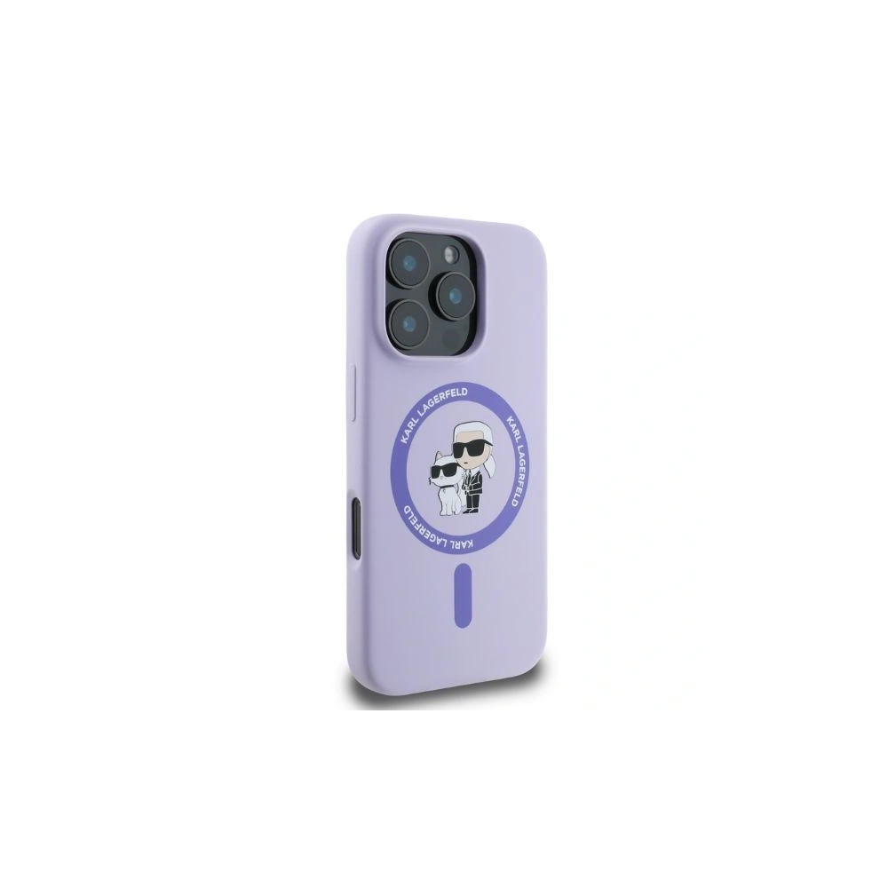 Wholesale Case Karl Lagerfeld KLHMP16XSCMKCRHU Apple iPhone 16 Pro Max hardcase Silicone Karl&Choupette Heads Ring MagSafe purple - KLD21671 - {ean13} - Hurt