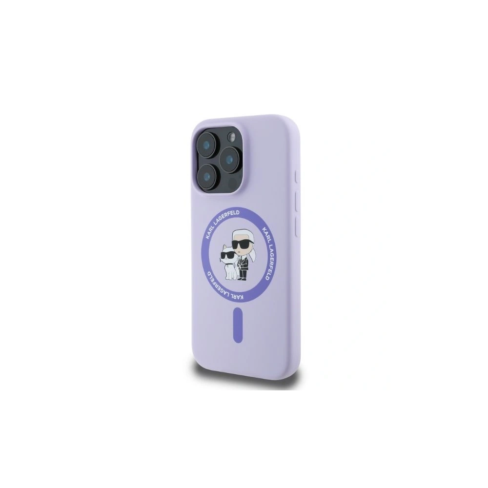 Wholesale Case Karl Lagerfeld KLHMP16XSCMKCRHU Apple iPhone 16 Pro Max hardcase Silicone Karl&Choupette Heads Ring MagSafe purple - KLD21671 - {ean13} - Hurt