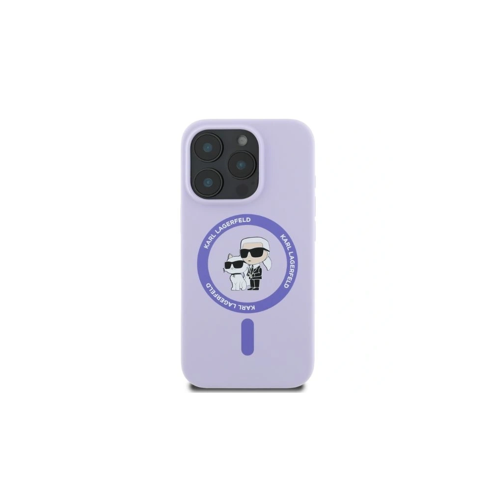 Wholesale Case Karl Lagerfeld KLHMP16XSCMKCRHU Apple iPhone 16 Pro Max hardcase Silicone Karl&Choupette Heads Ring MagSafe purple - KLD21671 - {ean13} - Hurt