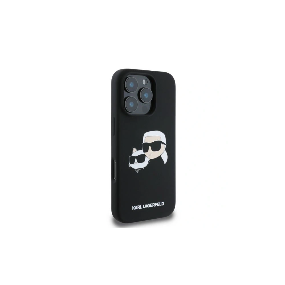 Hurtownia GSM - Caz Karl Lagerfeld KLHMP16XSKCHPPLK Apple iPhone 16 Pro Max hardcase Siliconă Imprimare cu Două Capete MagSafe negru - KLD21672 - {ean13} - Hurt
