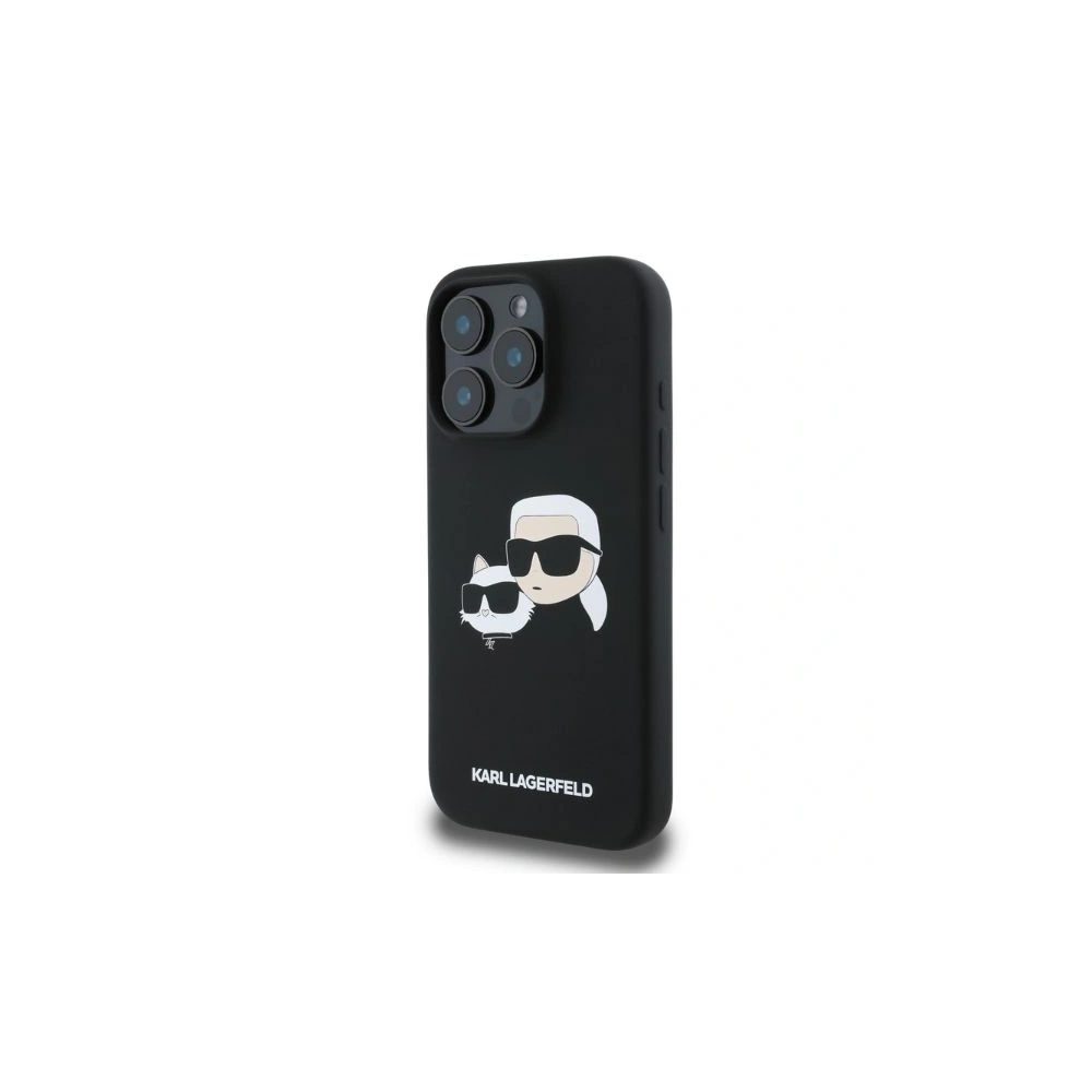Hurtownia GSM - Caz Karl Lagerfeld KLHMP16XSKCHPPLK Apple iPhone 16 Pro Max hardcase Siliconă Imprimare cu Două Capete MagSafe negru - KLD21672 - {ean13} - Hurt