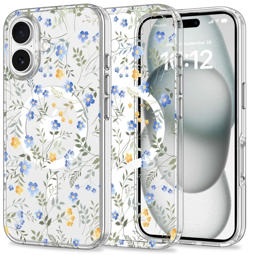 Fall Tech-Protect Magmood MagSafe Apple iPhone 16 Frühlingsblumen - iPhone 16 - Tech-Protect