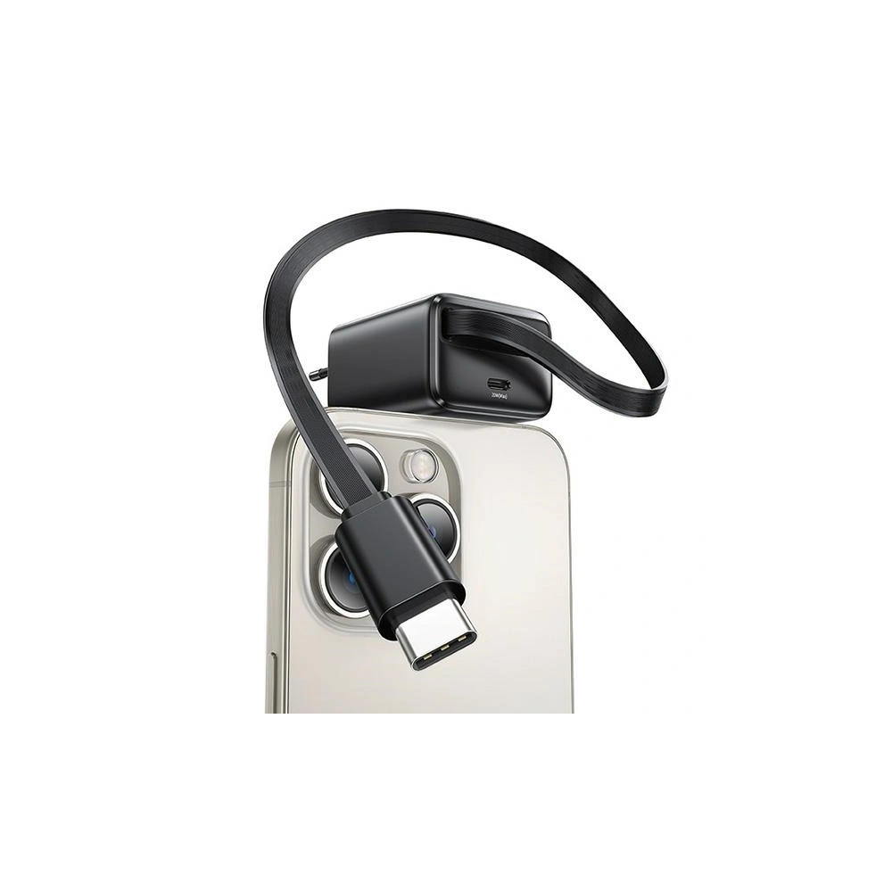 Hurtownia GSM - USAMS USB-C Fali Töltő + kihúzható USB-C PD+QC 20W Gan Gyors Töltés fehér YC Sorozat - USA1170 - {ean13} - Hurt