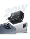 Hurtownia GSM - USAMS USB-C Fali Töltő + kihúzható USB-C PD+QC 20W Gan Gyors Töltés fehér YC Sorozat - USA1170 - {ean13} - Hurt