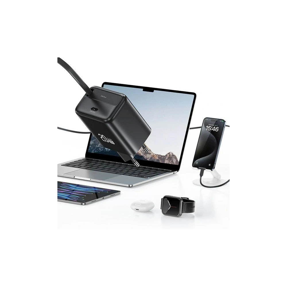 Hurtownia GSM - USAMS USB-C Fali Töltő + kihúzható USB-C PD+QC 20W Gan Gyors Töltés fehér YC Sorozat - USA1170 - {ean13} - Hurt