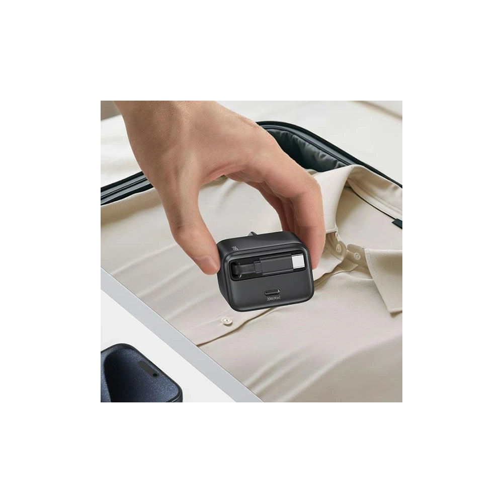 Hurtownia GSM - USAMS USB-C Fali Töltő + kihúzható USB-C PD+QC 20W Gan Gyors Töltés fehér YC Sorozat - USA1170 - {ean13} - Hurt