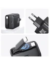 Hurtownia GSM - USAMS USB-C Fali Töltő + kihúzható USB-C kábel PD+QC 30W Gan Gyors Töltés fekete YC Sorozat - USA1173 - {ean13} - Hurt