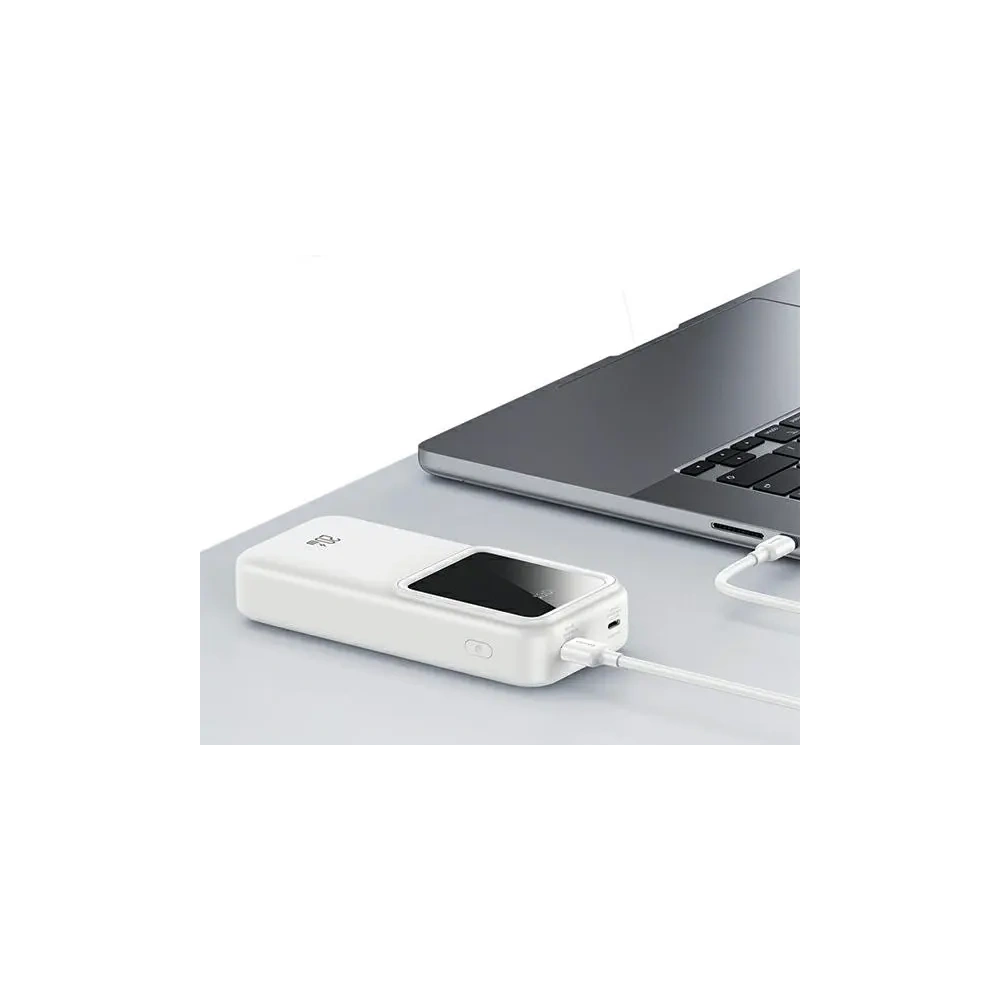Hurtownia GSM - USAMS power bank beépített USB-C + Lightning kábelekkel 30000mAh 20W PD+QC 3.0 Gyors Töltés X-chel Sorozat fehér - USA1174 - {ean13} - Hurt