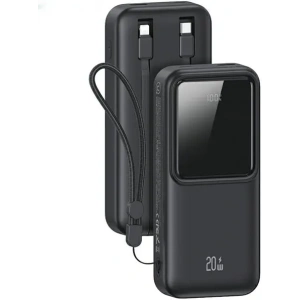 Hurtownia GSM - USAMS Powerbank mit integrierten USB-C + Lightning-Kabeln 30000mAh 20W PD+QC 3.0 Schnellladung X-chel Serie schwarz - USA1175 - {ean13} - Hurt