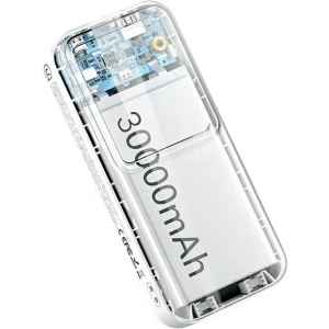 Hurtownia GSM - USAMS Powerbank mit integrierten USB-C + Lightning-Kabeln 30000mAh 20W PD+QC 3.0 Schnellladung X-chel Serie schwarz - USA1175 - {ean13} - Hurt