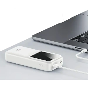 Hurtownia GSM - USAMS Powerbank mit integrierten USB-C + Lightning-Kabeln 30000mAh 20W PD+QC 3.0 Schnellladung X-chel Serie schwarz - USA1175 - {ean13} - Hurt