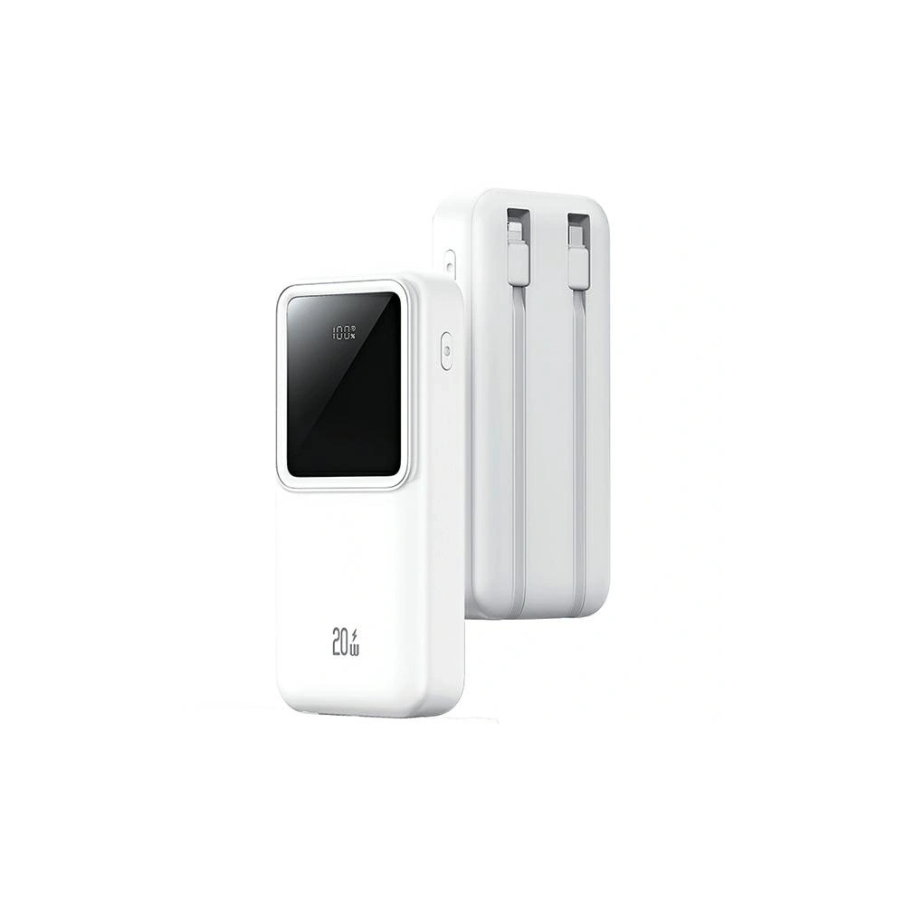 Hurtownia GSM - USAMS Powerbank beépített USB-C + Lightning kábelekkel 30000mAh 20W PD+QC 3.0 Gyors Töltés X-chel Sorozat lila - USA1176 - {ean13} - Hurt