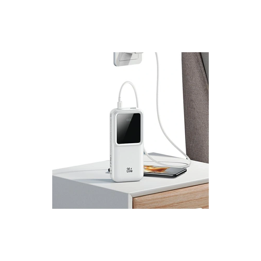 Hurtownia GSM - USAMS Powerbank beépített USB-C + Lightning kábelekkel 30000mAh 20W PD+QC 3.0 Gyors Töltés X-chel Sorozat lila - USA1176 - {ean13} - Hurt