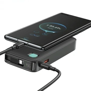 Hurtownia GSM - USAMS Powerbank + ausziehbares Lightning-Kabel 10000 mAh PD 20W Schnellladung XY-Serie weiß - USA1178 - {ean13} - Hurt