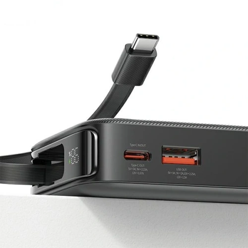 Powerbank USAMS + zwijany kabel Lightning 10000 mAh PD 20W Fast Charge XY Series biały - Powerbanki - Usams