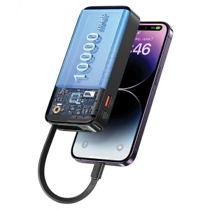 Hurtownia GSM - USAMS Powerbank + ausziehbares Lightning-Kabel 10000 mAh PD 20W Schnellladung XY-Serie weiß - USA1178 - {ean13} - Hurt