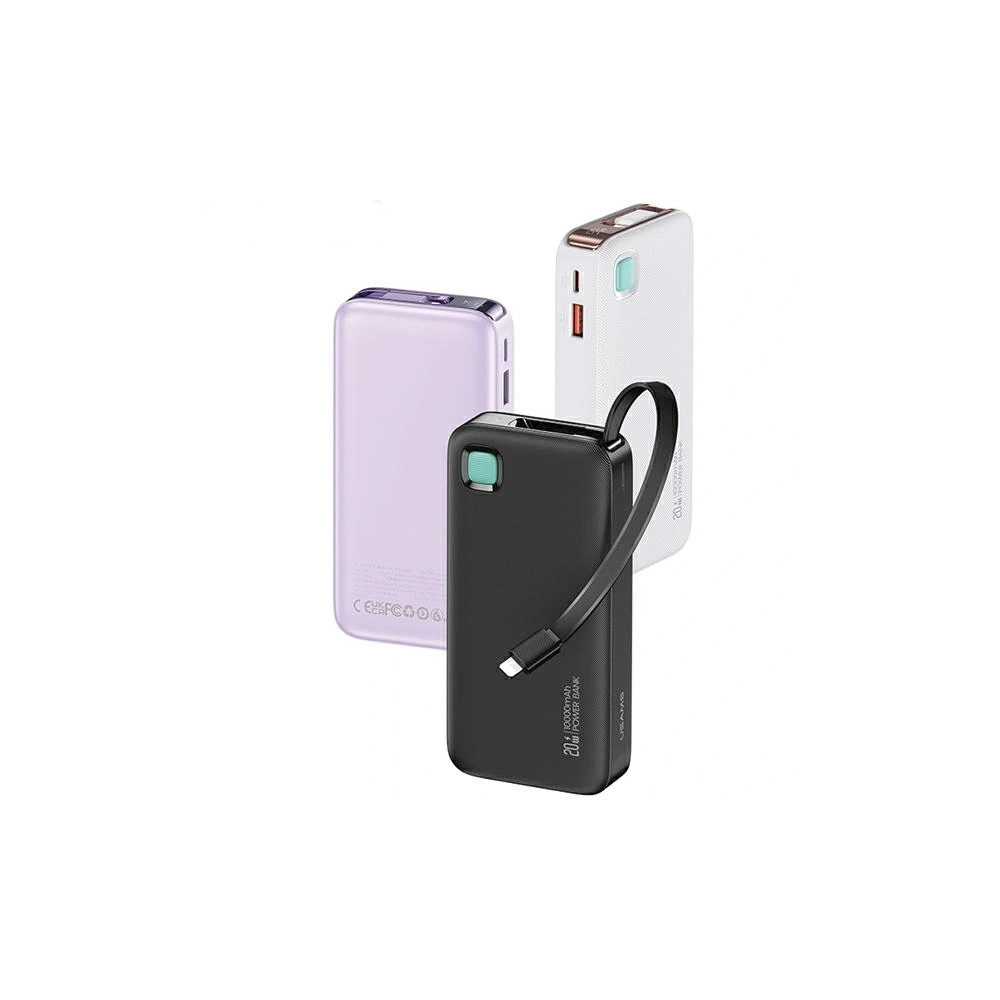 Hurtownia GSM - USAMS Powerbank + ausziehbares Lightning-Kabel 10000 mAh PD 20W Schnellladung XY-Serie schwarz - USA1179 - {ean13} - Hurt
