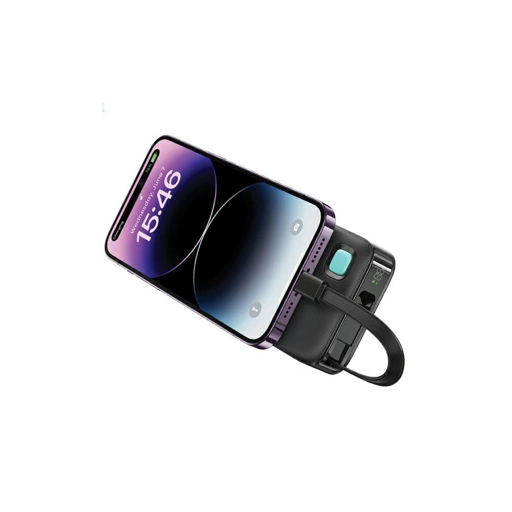 Hurtownia GSM - USAMS Powerbank + ausziehbares Lightning-Kabel 10000 mAh PD 20W Schnellladung XY-Serie schwarz - USA1179 - {ean13} - Hurt