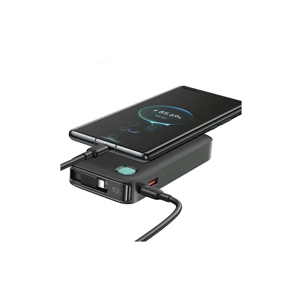 Hurtownia GSM - USAMS Powerbank + ausziehbares Lightning-Kabel 10000 mAh PD 20W Schnellladung XY-Serie schwarz - USA1179 - {ean13} - Hurt