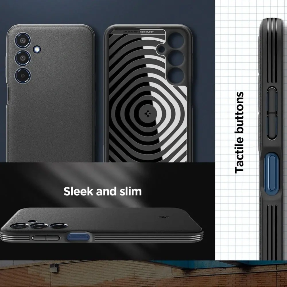 Hurtownia GSM - Eset Spigen Essential Sandblast Samsung Galaxy M35 5G Matt Fekete - SPN16340 - {ean13} - Hurt
