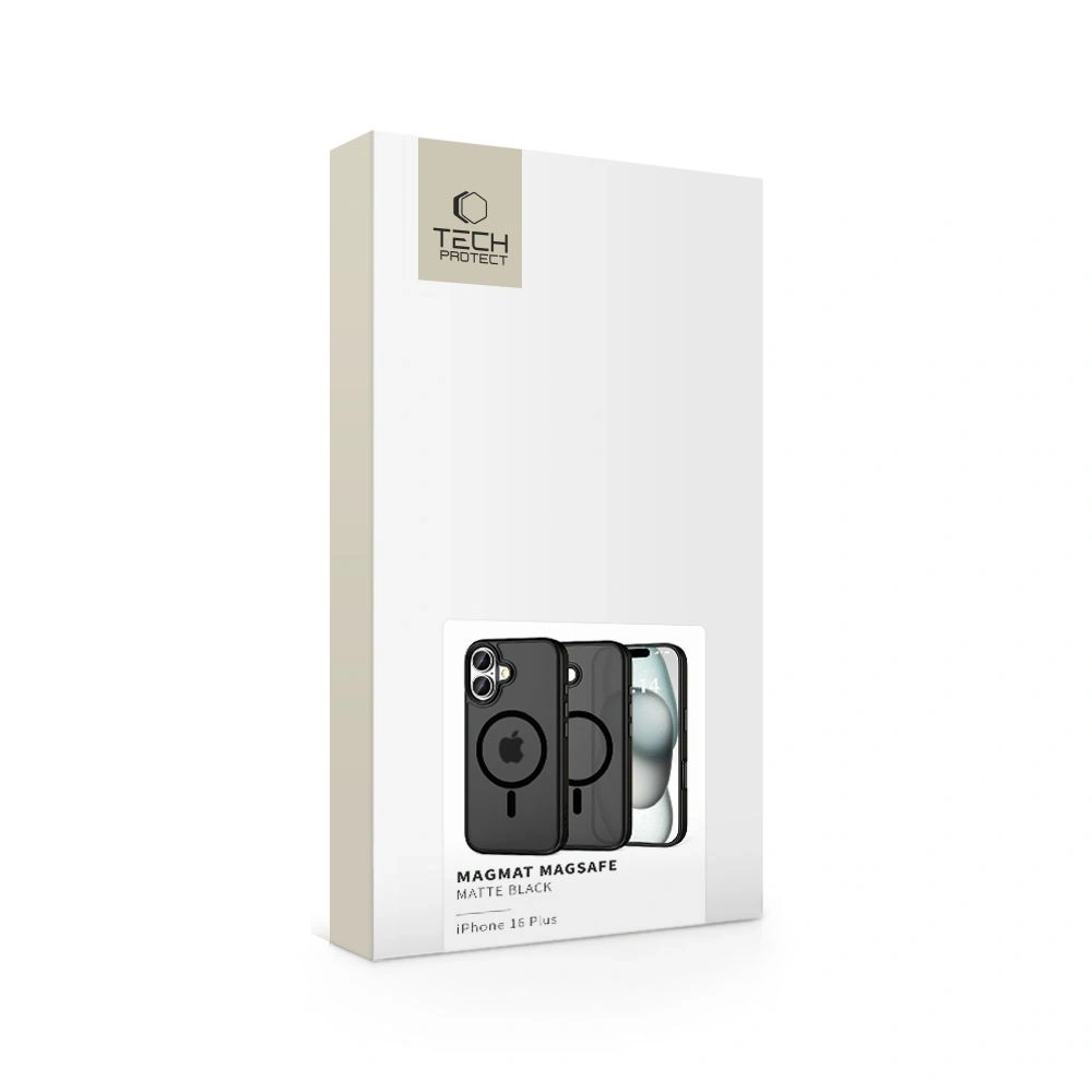 Hurtownia GSM - Eset Tech-Protect MagMat MagSafe Apple iPhone 16 Plus Matt Fekete - THP3094 - {ean13} - Hurt