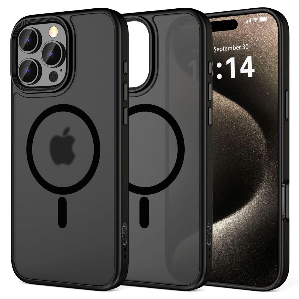 Hurtownia GSM - Případ Tech-Protect MagMat MagSafe Apple iPhone 16 Pro Matná černá - THP3095 - {ean13} - Hurt