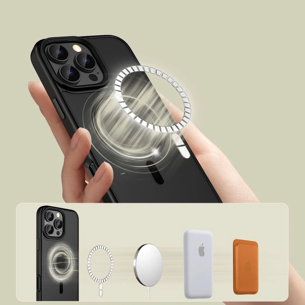 Fall Tech-Protect MagMat MagSafe Apple iPhone 16 Pro Matt Schwarz - iPhone 16 Pro - Tech-Protect
