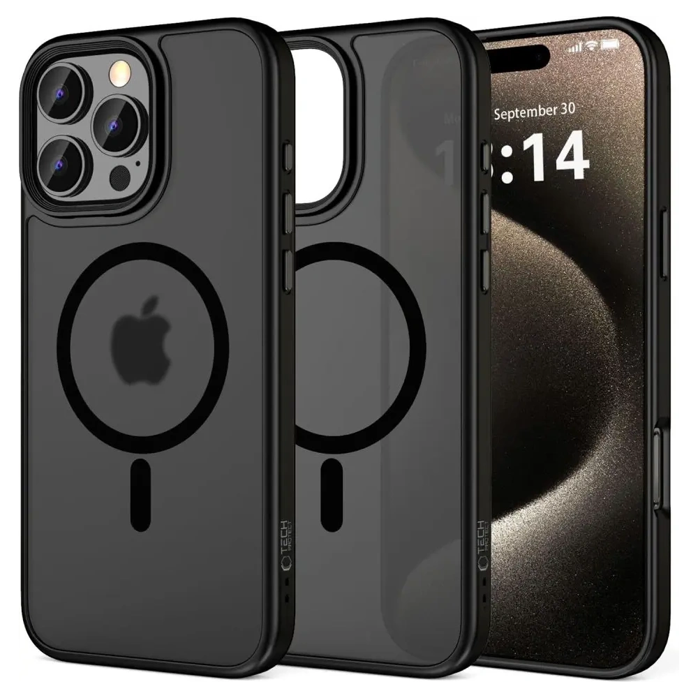 Hurtownia GSM - Caz Tech-Protect MagMat MagSafe Apple iPhone 16 Pro Max Negru Mat - THP3096 - {ean13} - Hurt