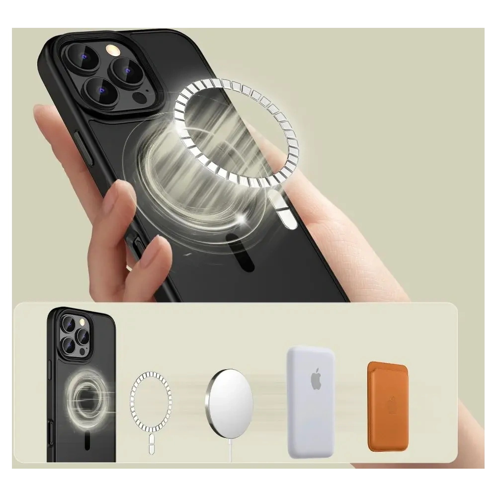 Hurtownia GSM - Případ Tech-Protect MagMat MagSafe Apple iPhone 16 Pro Max Matná černá - THP3096 - {ean13} - Hurt