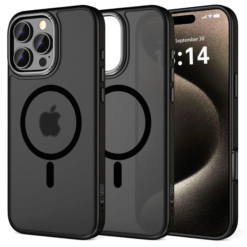Etui Tech-Protect MagEdge MagSafe Apple iPhone 16 Pro Matt Fekete/Gunmetal - iPhone 16 Pro - Tech-Protect