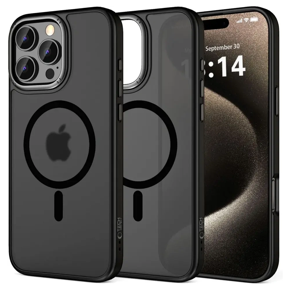 Hurtownia GSM - Caz Tech-Protect MagEdge MagSafe Apple iPhone 16 Pro Max Negru Mat/Gri Metalic - THP3099 - {ean13} - Hurt