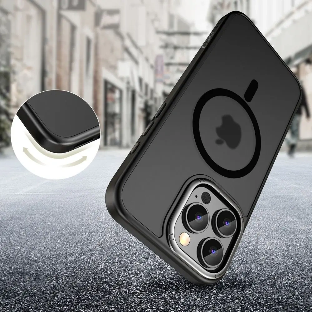 Hurtownia GSM - Pouzdro Tech-Protect MagEdge MagSafe Apple iPhone 16 Pro Max Matná černá/Černý kov - THP3099 - {ean13} - Hurt