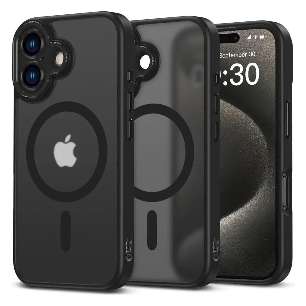 Fall Tech-Protect MagCam MagSafe Apple iPhone 16 Matt Schwarz - iPhone 16 - Tech-Protect