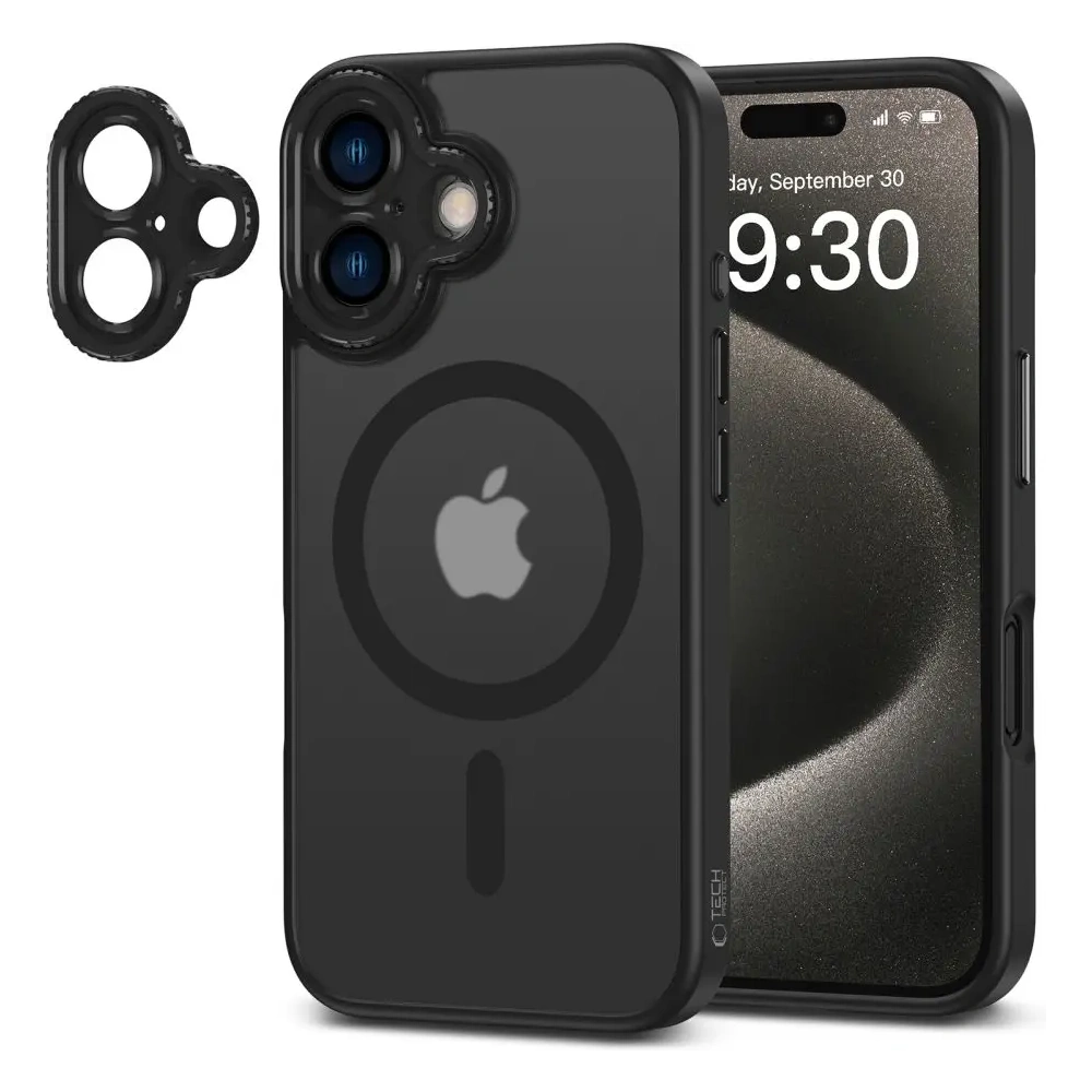 Fall Tech-Protect MagCam MagSafe Apple iPhone 16 Matt Schwarz - iPhone 16 - Tech-Protect