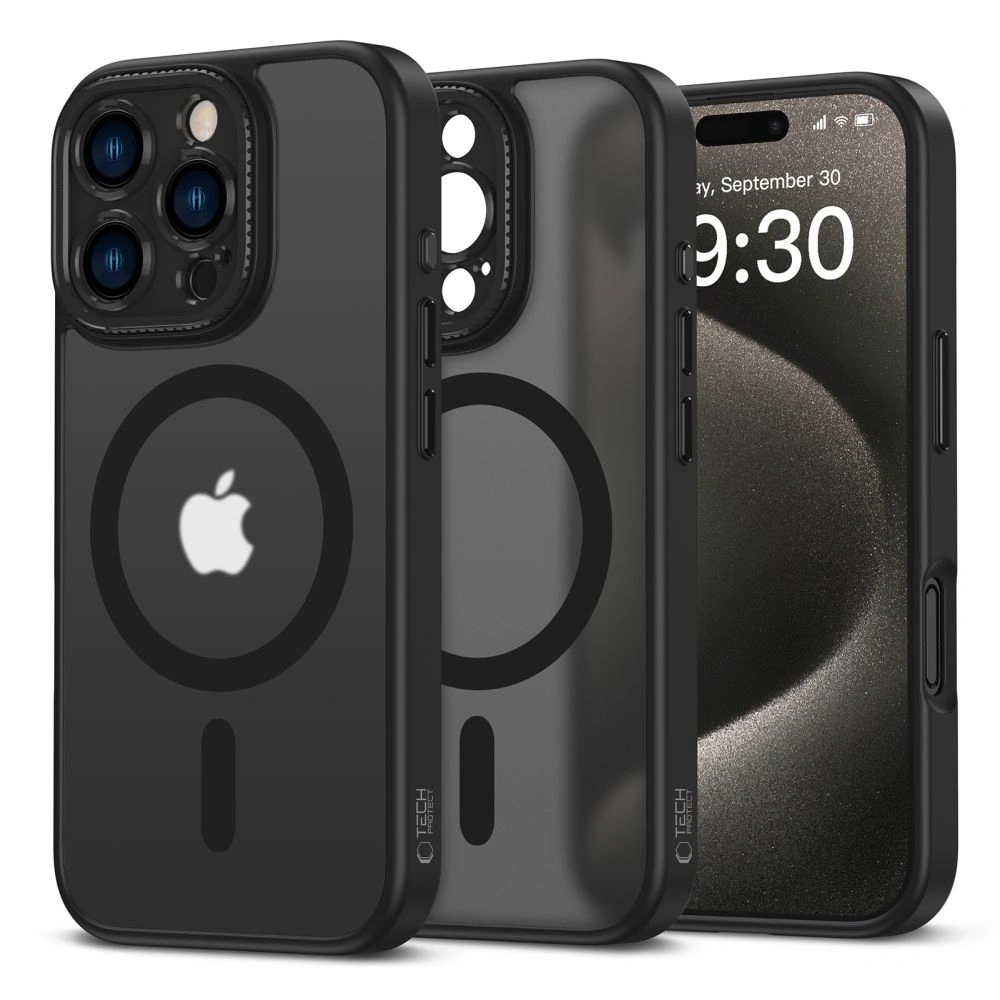 Etui Tech-Protect MagCam MagSafe Apple iPhone 16 Pro Matná Černá - iPhone 16 Pro - Tech-Protect
