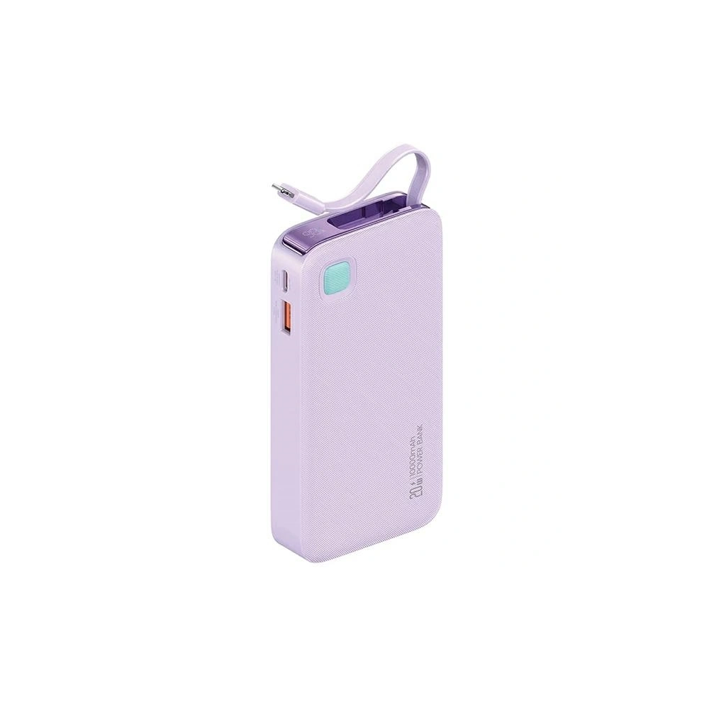 Hurtownia GSM - Baterie externă USAMS + cablu Lightning retractabil 10000 mAh PD 20W Încărcare rapidă seria XY violet - USA1180 - {ean13} - Hurt